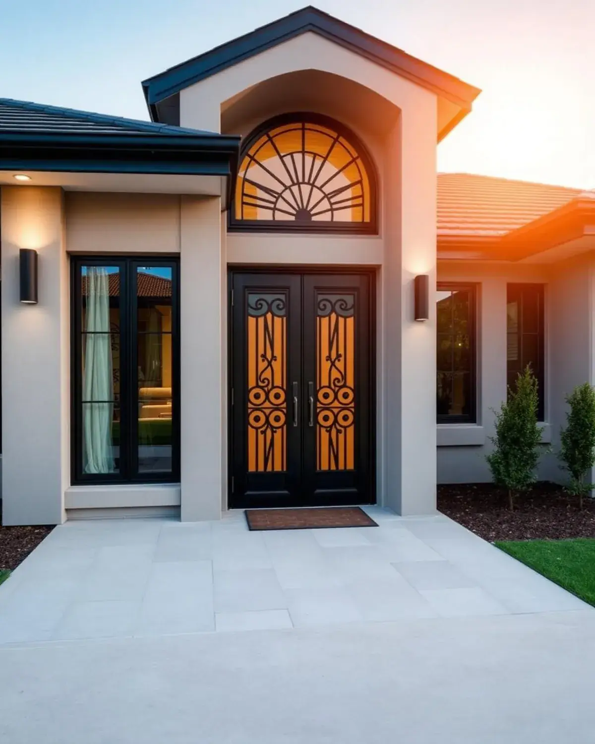 Residential security door ready for hardware inspection and servicing